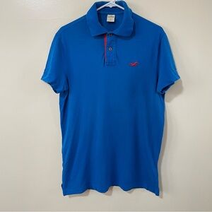 Hollister Men’s Collard Polo t-shirt in Blue (Size:S)